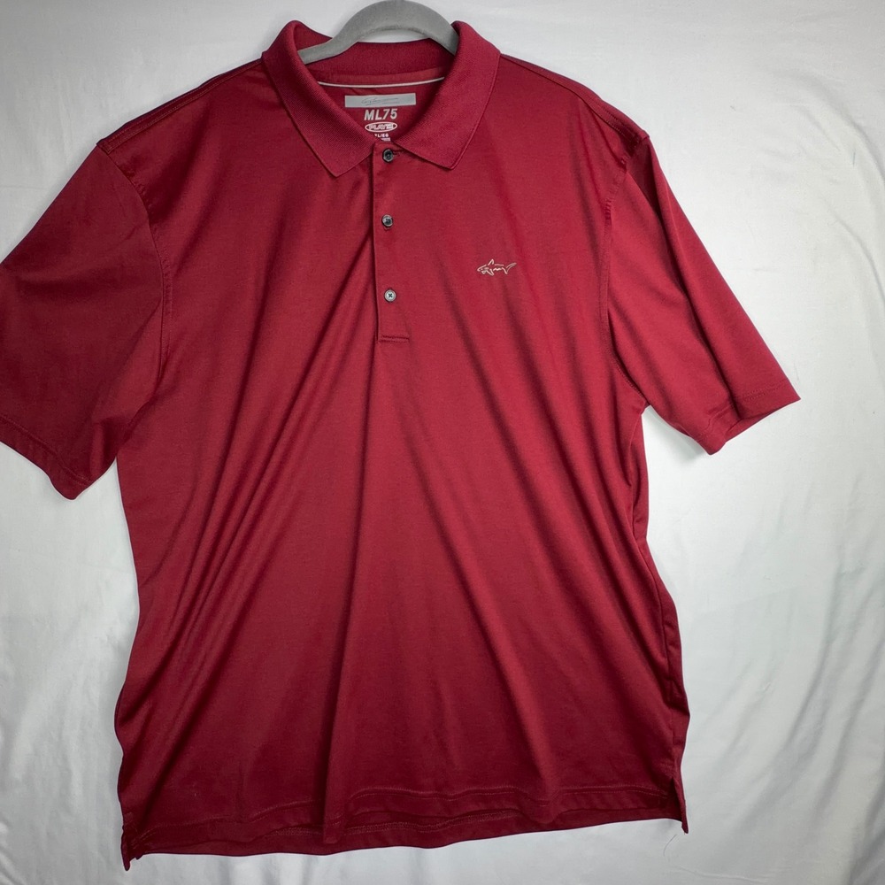 Greg Norman Polo Shirt XL Maroon ML75 Play Dry Performance Golf Short Sleeve